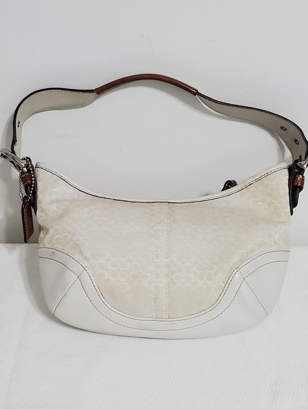 Coach 6351 Cream Signature Canvas Soho Hobo Y2K - Picture 3 of 14